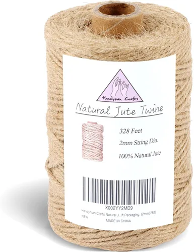Vista 7 de Handyman Crafts Cuerda de yute natural (1.5mm/2mm/3mm/6mm) Cuerda duradera para manualidades, aplicaciones de jardinería, jardinería doméstica