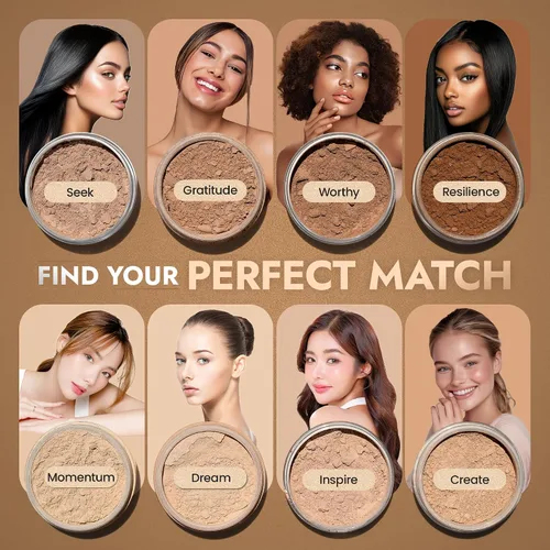 Vista 7 de BaeBlu InstaFame - Base de maquillaje mineral suelta, mate de cobertura completa con SPF natural para pieles sensibles, crea For Sensitive &