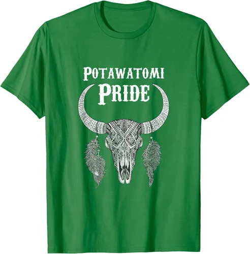 Vista 4 de Potawatomi Pride Tribe Native American Indian Buffalo Camiseta