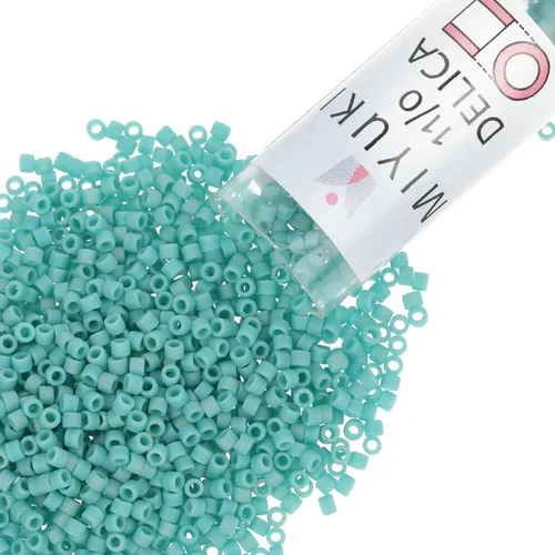 Vista 24 de Miyuki Cuentas de semillas Delica – Tamaño 11/0 (0.1 in), DB0079, forrado azul agua AB, 0.3 oz, aprox. 1440 cuentas, fabricado en Japón