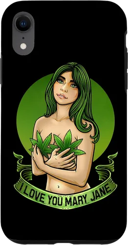 Vista 8 de iPhone 15 I Love You Mary Jane Divertida funda de CBD THC de cannabis Weed