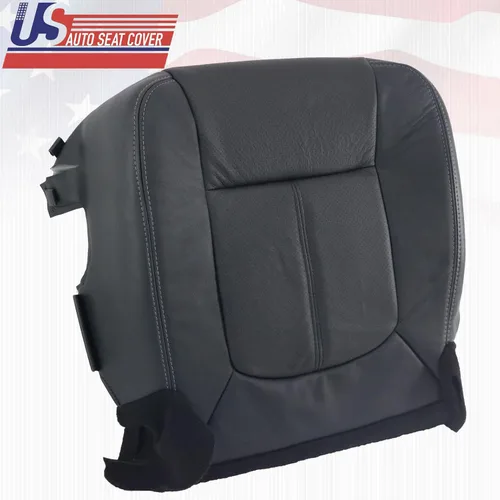 Vista 6 de Funda de asiento de piel perforada para Ford F350 Lariat 2011 – 2016, color negro