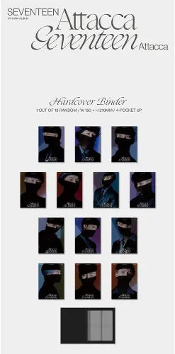 Vista 2 de PLEDIS, Seventeen ATTACCA CARAT Ver 9th Mini álbum [Incluye tarjeta fotográfica transparente, funda para tarjeta fotográfica] (ver al azar), PLD0102