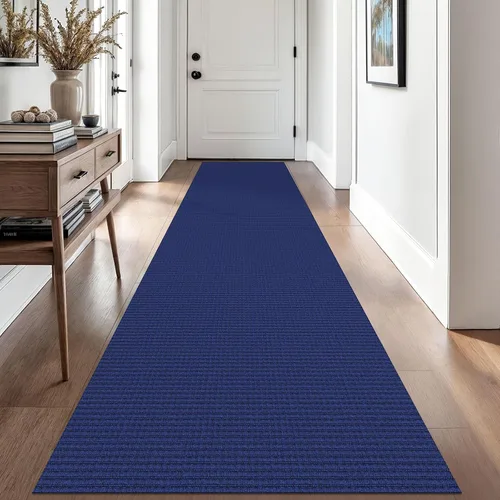 Vista 43 de EARTHALL Alfombra tejida de 2 x 3 pies, lavable para entrada, alfombra trenzada antideslizante, alfombra para puerta interior y exterior, alfombra