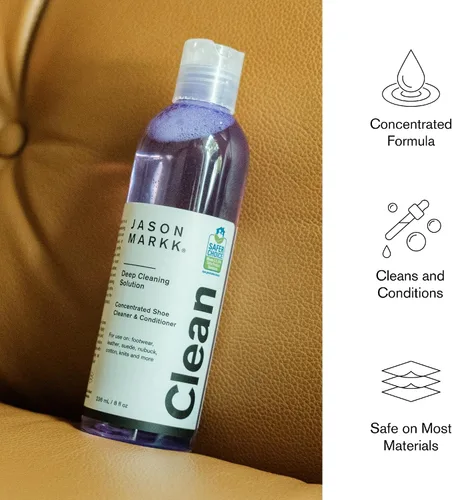 Vista 3 de Jason Markk Cuidado de Zapatos y Deportivas, Limpieza de Zapatos, Limpia y Acondiciona Calzado, Púrpura, 8 fl oz (paquete de 1)