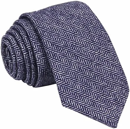 Vista 2 de Juego de corbata de lana de espiga para hombre corbata con bolsillo cuadrado a juego