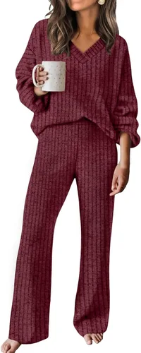 Vista 16 de Conjuntos de otoño para mujer RUMIA 2025 Conjuntos de suéter de vacaciones a juego para descanso (S-2XL)