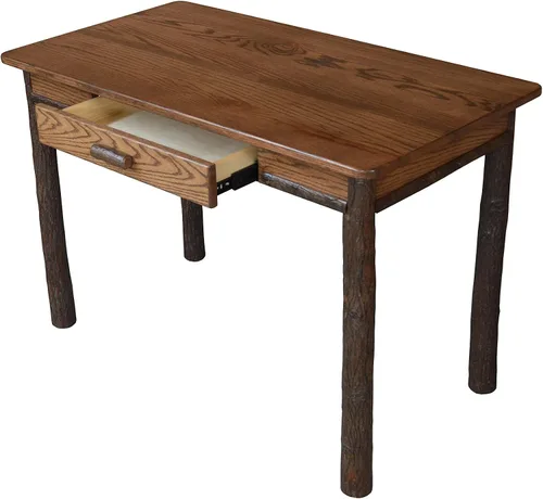 Vista 11 de Escritorio rectangular pequeño de nogal manchado natural Amish-Made Natural Stain
