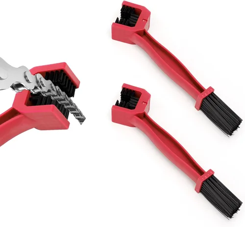 Vista 11 de Ziciner 2 piezas cepillo para cadena de bicicleta o motocicleta, cepillos limpiadores de engranajes de cadena de motocicleta, herramienta universal