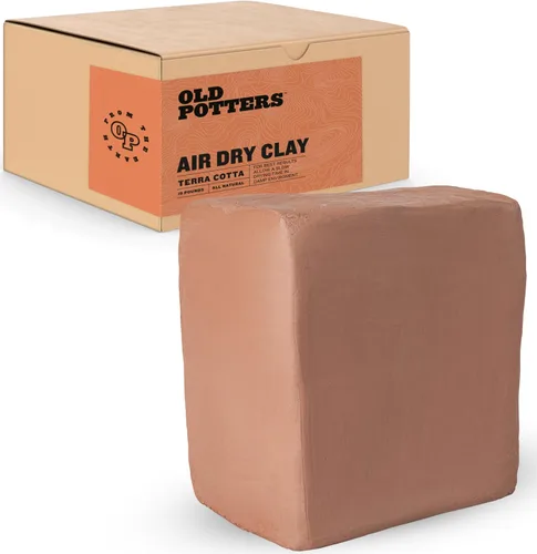 Vista 4 de Old Potters Arcilla Premium Seca al Aire, Gris, 10 libras, Arcilla de Modelado Completamente Natural.