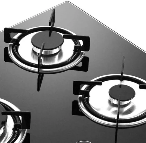 Vista 8 de Estufa de cocina de gas de 23 pulgadas, 4 quemadores, cocina de superficie de vidrio templado incorporada a NG/LPG convertible a gas