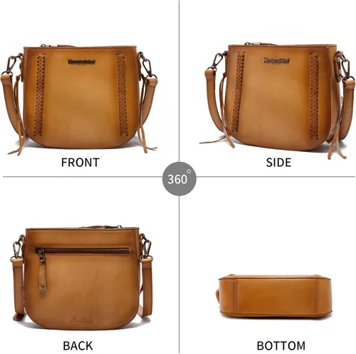 Vista 5 de Montana West Crossbody Bags for Women Genuine Leather Cell Phone Purse Wallet Lightweight Shoulder Bag Travel Purse