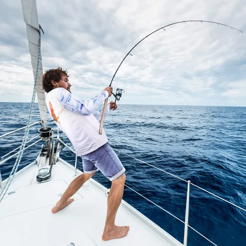 Vista 59 de Palmyth - Camiseta de pesca para hombre, con manga larga, protección solar ultravioleta FPU 50+, con bolsillo