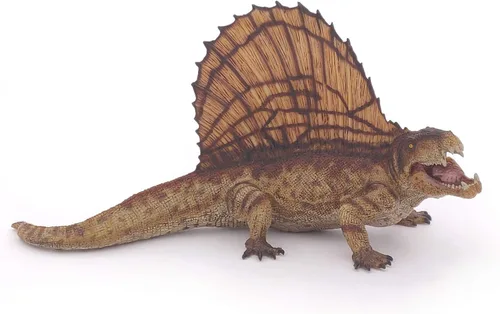 Vista 3 de Figura realista de dinosaurio Dimetrodon, colección de dinosaurios, niños a partir de 3 años Educational play about a sail-backed reptile