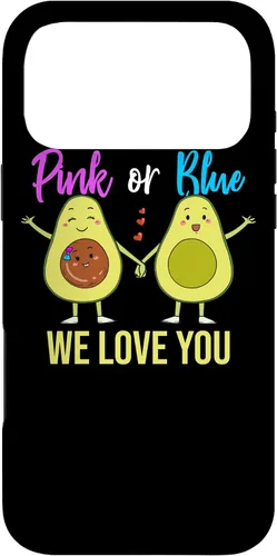 Vista 22 de Pink Or Blue Parents Gender Reveal Baby Shower Party Avocado Case for iPhone 17