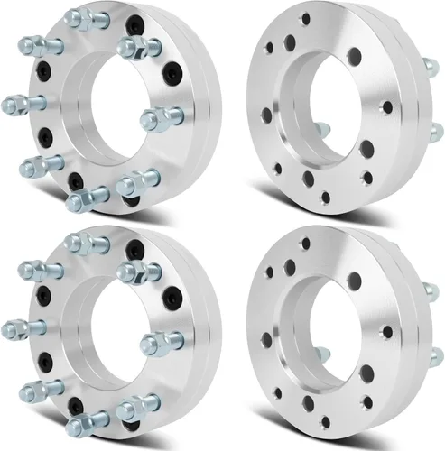 Vista 14 de SCITOO 2 separadores de rueda de 5 x 5.5 pulgadas, adaptadores espaciadores de rueda de 2 pulgadas con pernos de 9/16 de 3.063 in, 5 lengüetas
