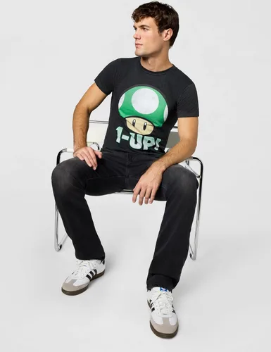 Vista 2 de Nintendo Camiseta Mario 1-up Mushroom para hombre