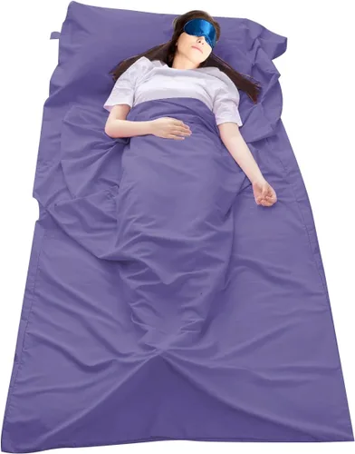 Vista 15 de Sleeping Bag Liner, Camping Travel Home Bed Sheet Compact Sacks Lightweight Breathable Machine Washable Travel Sheet, Multi Size Foldable Pouch