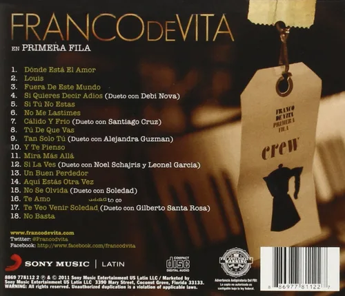 Vista 2 de Franco De Vita En Primera Fila