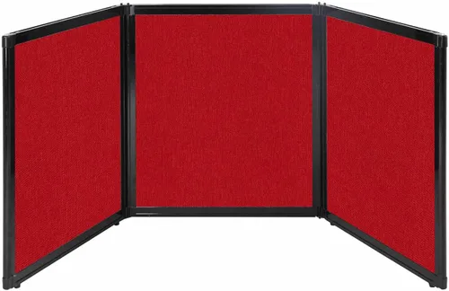 Vista 32 de Versare Pantalla plegable de mesa Partición de 3 paneles Divisor de espacio de trabajo portátil ligero Negro 78 x 24 pulgadas