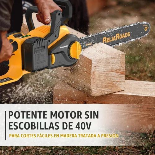 Vista 3 de ReliaRoads - Motosierra inalámbrica sin escobillas de 16 pulgadas y 40 V