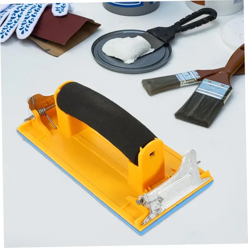 Vista 4 de Soporte de papel de lija Herramienta 2 unids Soporte de papel de lija Mango de plástico sólido Diseño ergonómico para almohadillas de lijado Mano