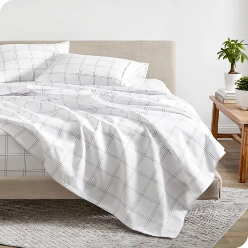 Vista 16 de Bare Home - Juego de sábanas estampadas, 1800 ultra suaves (individual, gris jaspeado) Deep Pockets 6 to 15 Inches, Breathable, Hypoallergenic
