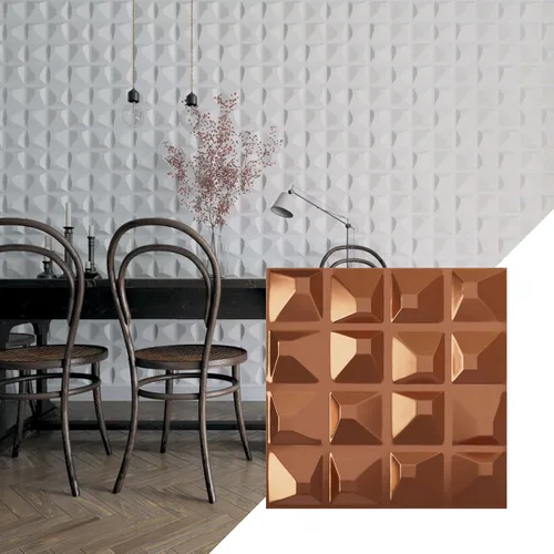 Vista 8 de Ekena Millwork 19 5/8 pulgadas de ancho x 19 5/8 pulgadas de alto, Tristan EnduraWall decorativo 3D, laguna satinada (cubre 2.67 pies cuadrados).