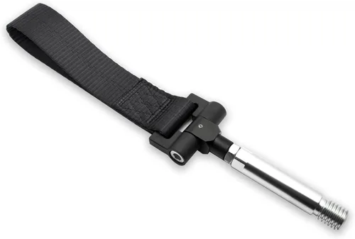 Vista 2 de Xotic Tech - Adaptador de orificio de remolque estilo JDM negro con correa de remolque compatible con Mercedes C S ML CLA GLA Class