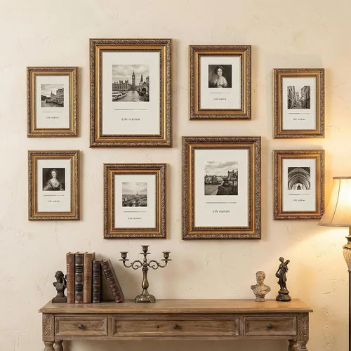 Vista 8 de Novabright 8 portarretratos vintage de bronce (8 x 10, 5 x 7, 4 x 6)
