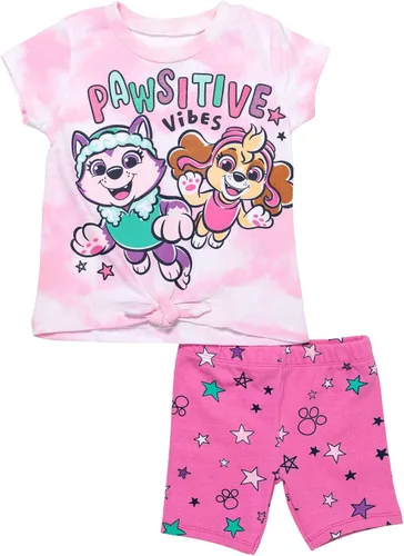 Vista 5 de Paw Patrol Conjunto de camiseta y pantalones cortos con estampado anudado