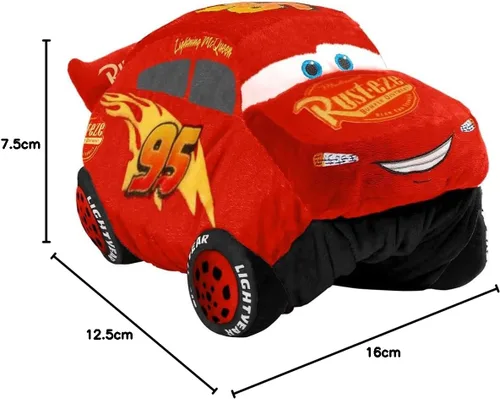 Vista 6 de Pillow Pets Disney Pixar Cars 3, Lightning McQueen, juguete de peluche de 16 pulgadas