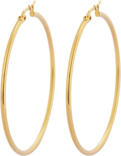 Vista 32 de Edforce - Aretes de acero inoxidable tipo argolla (20-60 mm de diámetro)