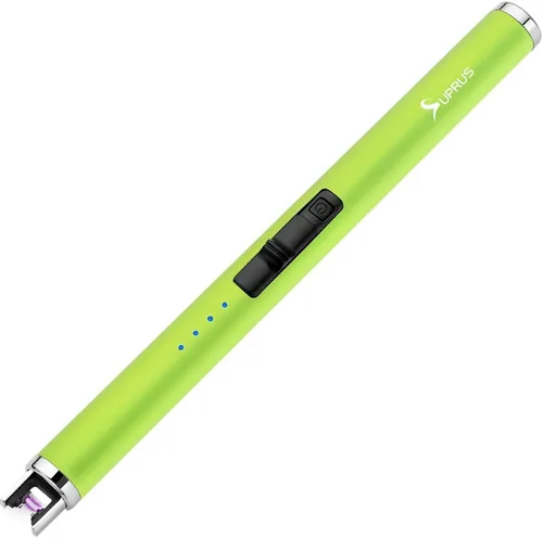 Vista 8 de SUPRUS Encendedor fluorescente que brilla en la oscuridad, encendedor USB, recargable, resistente al viento, tamaño de bolsillo para velas, cocinas