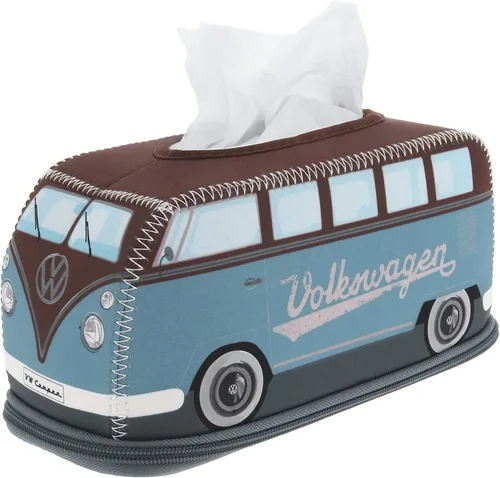 Vista 10 de BRISA VW Collection Volkswagen - Dispensador de neopreno para pañuelos de papel, pañuelos cosméticos o servilletas en diseño de autocaravana T1