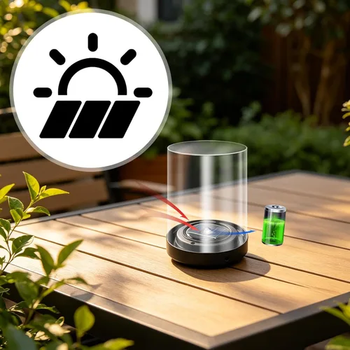 Vista 5 de Solar Light Replacement Components, 3.2" Waterproof Solar Panel Top with Warm White Led, Universal Inserts for Outdoor Lanterns for Updating and