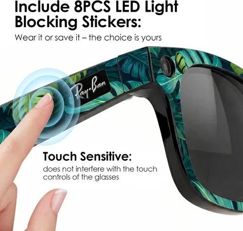 Vista 2 de Fundas protectoras compatibles con gafas Ray-Ban Meta Wayfarer Gen2/Gen1, calcomanías de vinilo 3M de alta calidad, resistentes a los arañazos