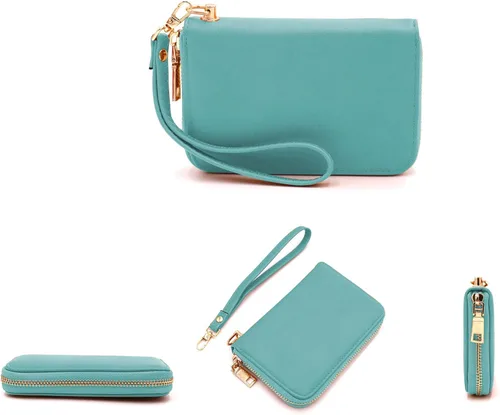Vista 3 de LOVESOME Cartera pequeña con cremallera alrededor de la muñeca para mujer