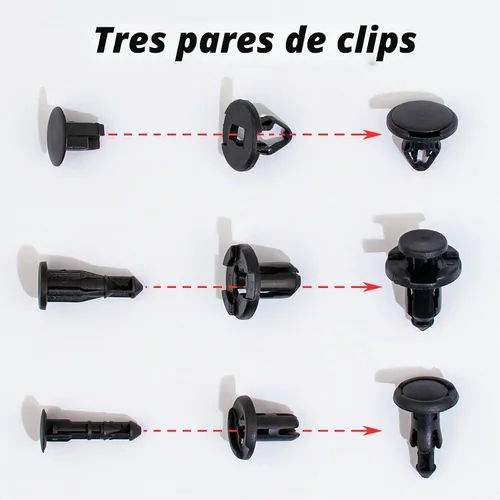 Vista 5 de 70 piezas de clips Tesla, clips de parachoques Tesla, clips de forro de guardabarros Tesla, retenedores de empuje con rivets, 20 tamaños populares