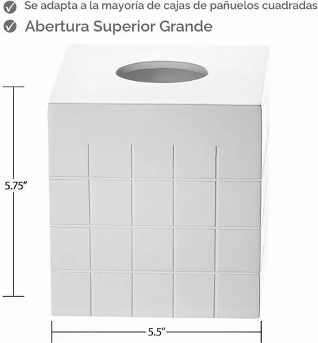 Vista 4 de Creative Scents Juego de accesorios de baño Polar White de 6 piezas