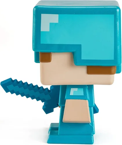 Vista 4 de Minecraft 2021 - Figura de edición especial - Steve de tamaño grande con armadura de diamante para festival en vivo de Minecraft, juguete de acción