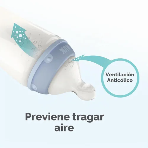 Vista 4 de NUK Simply Natural - Biberones de vidrio para bebé, 4 onzas, paquete de 3