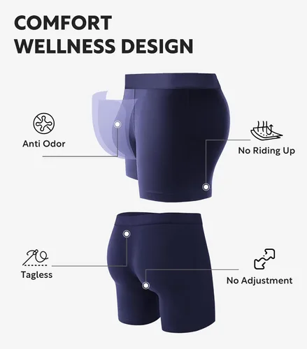 Vista 6 de DAVID ARCHY - Calzoncillos transpirables para hombre, suaves y cómodos, con control de humedad y bragueta, boxer briefs para hombre, paquete de 3