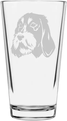 Vista 190 de Podenco Canario - Vaso de pinta de 16 onzas con temática de perro personalizado