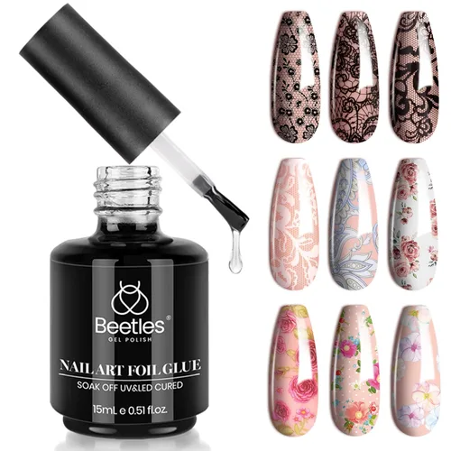 Vista 8 de Beetles - Látex líquido sin olor para uñas, 0.5 onzas líquidas, barrera de esmalte de uñas de látex blanco, protector de cutículas para gel