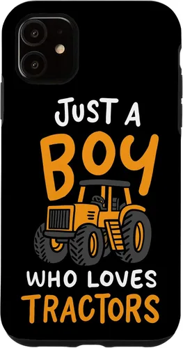 Vista 6 de iPhone XS Max Just A Boy Who Loves Tractors Farmer Estuche de regalo de cumpleaños