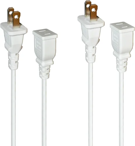 Vista 17 de Right Angel - Cable de extensión delgado negro de 4 pies 5A 125V