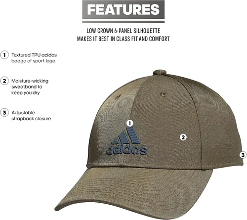 Vista 2 de adidas Gorra de corte ajustable para hombre Decision