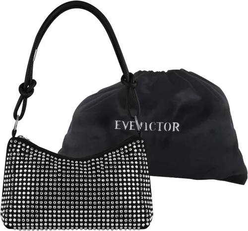 Vista 6 de Bolso de mano para mujer, bolso hobo brillante, bolso de hombro con diamantes de imitación, bolso cruzado brillante, elegante bolso de mano