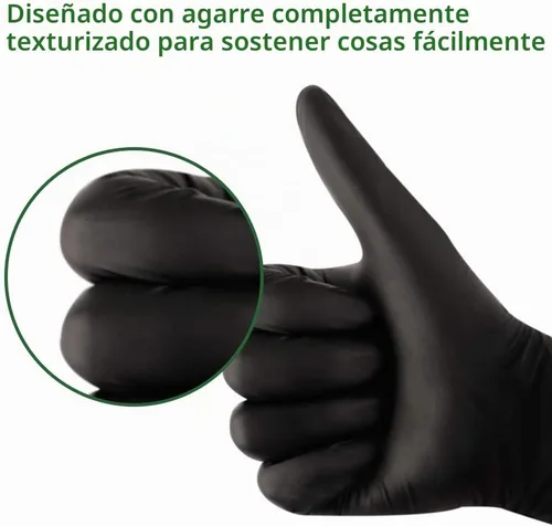Vista 5 de Nitrile Disposable Gloves Pack of 100, Latex Free Safety Working Gloves for Food Handle or Industrial Use